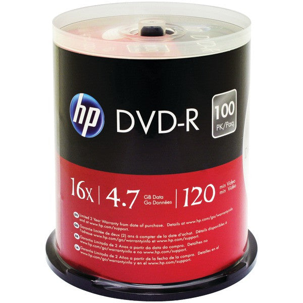 HP DM16100CB 4.7GB DVD-Rs, 100-ct Spindle