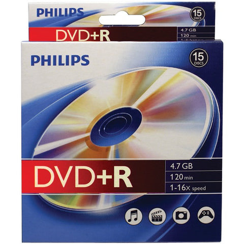 PHILIPS DR4S6B10B-17 4.7GB 16x DVD+Rs, 10-pk Peggable Box