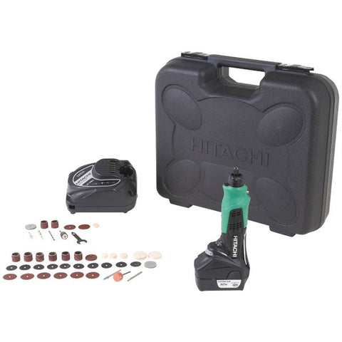 HITACHI GP10DL Cordless 12-Volt Li-Ion Variable Speed Rotary Tool with Accessory Set