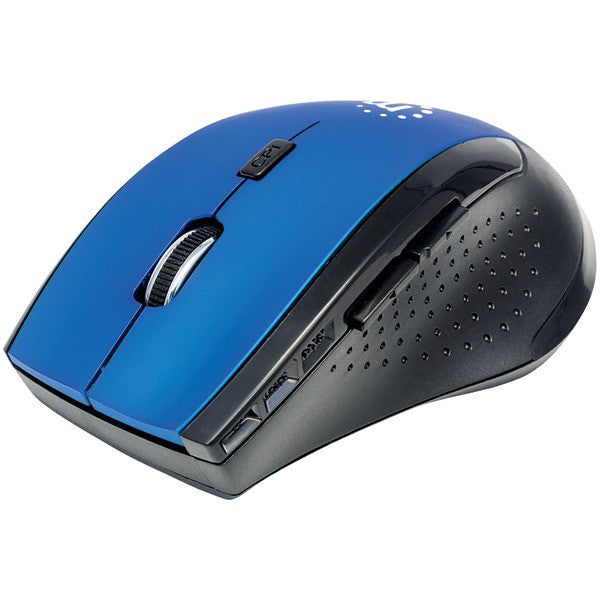 MANHATTAN 179294 Curve Wireless Optical Mouse (Blue-Black)