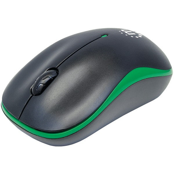 MANHATTAN 179393 Success Wireless Optical Mouse (Green-Black)