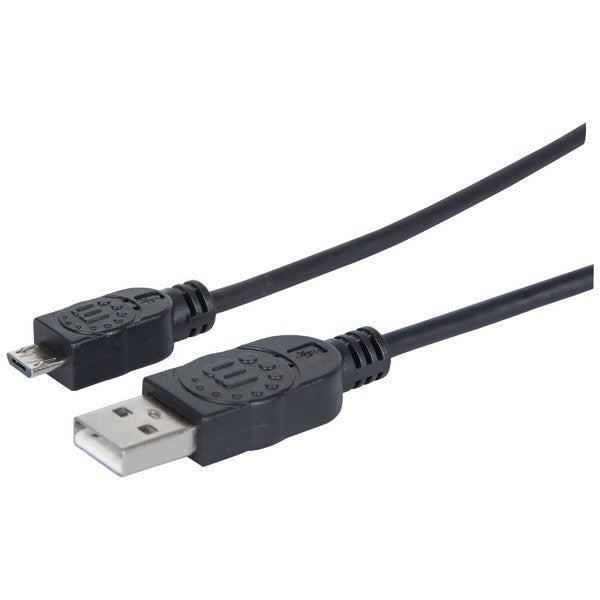 MANHATTAN 393867 A-Male to Micro B-Male USB 2.0 Cable, 1.5ft