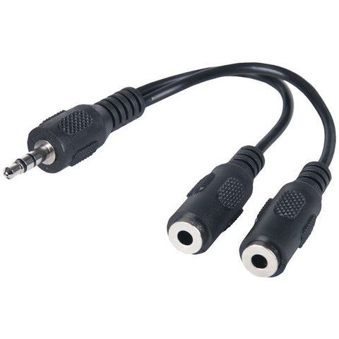 MANHATTAN 393942 Stereo Y-Adapter with 3.5mm Male to Two 3.5mm Female Connectors