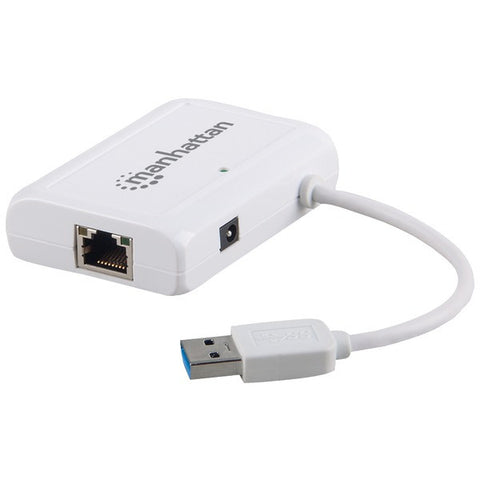 MANHATTAN 506892 UltraLynk 3-Port SuperSpeed USB 3.0 Hub with Gigabit Ethernet Port