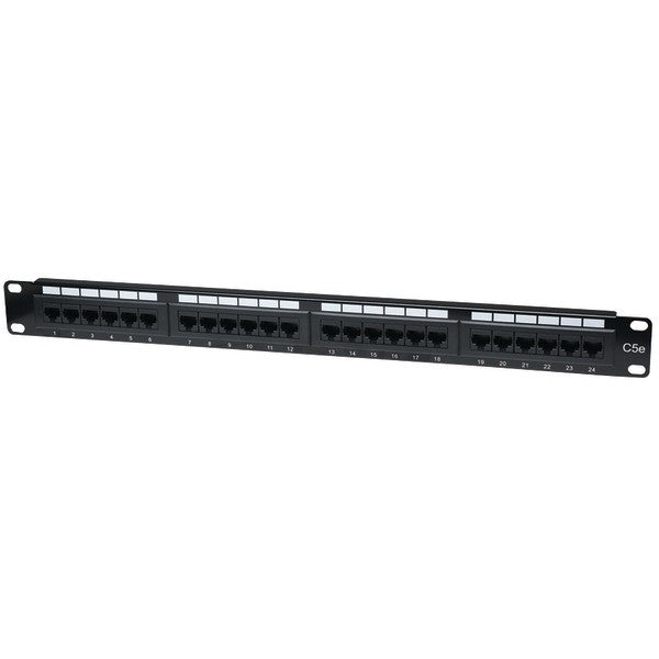 INTELLINET 513555 CAT-5E UTP Patch Panel, 24 Port, 1U