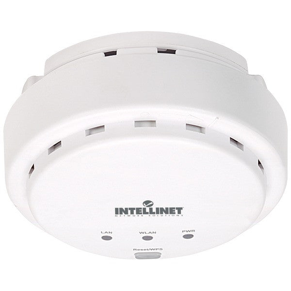 INTELLINET 525251 High-Power Ceiling-Mount Wireless 300N PoE Access Point