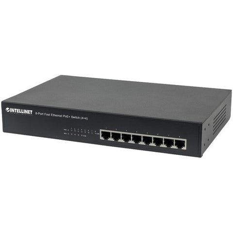 INTELLINET 561075 8-Port Fast Ethernet PoE+ Switch