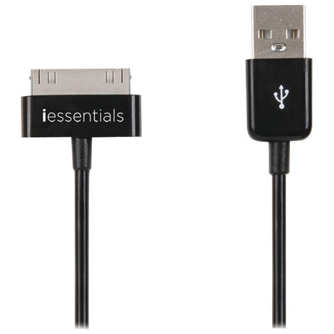 IESSENTIALS IPL-DC-USB Charge & Sync 30-Pin Connector USB Cable, 3.3ft