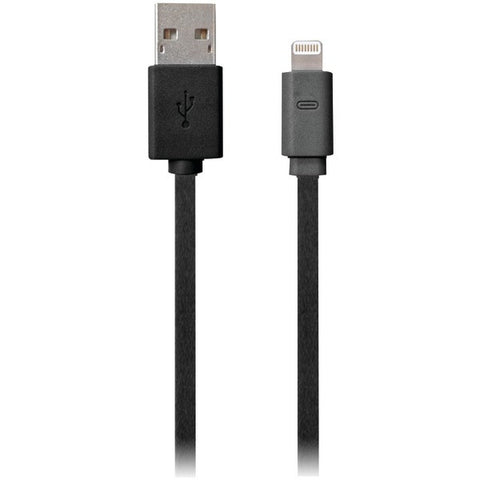 IESSENTIALS IPLH5-FDC-BK Charge & Sync Flat Lightning(R) to USB Cable, 3.3ft (Black)