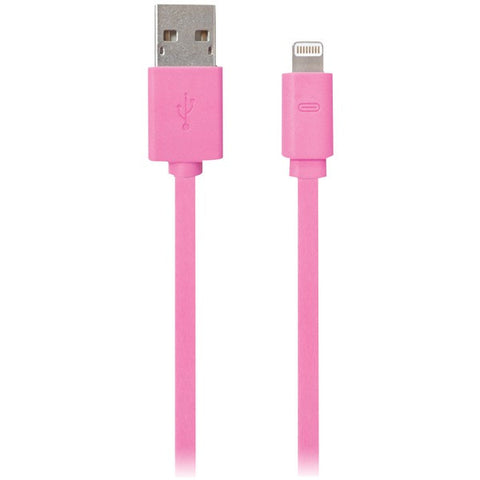 IESSENTIALS IPLH5-FDC-PK Charge & Sync Flat Lightning(R) to USB Cable, 3.3ft (Pink)