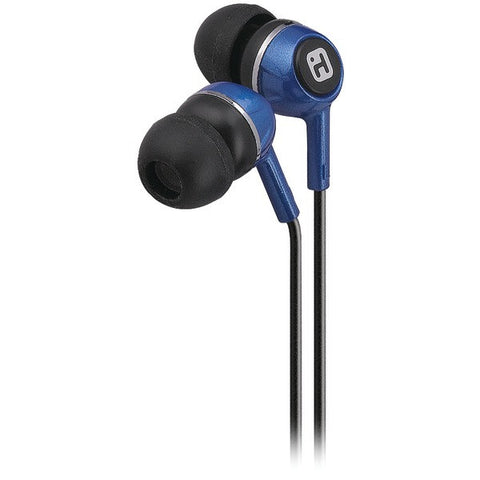 IHOME iB25LC Noise-Isolating Earbuds (Blue)