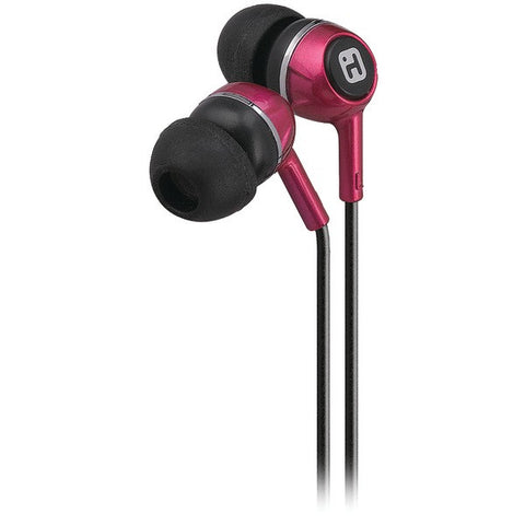 IHOME iB25PC Noise-Isolating Earbuds (Pink)