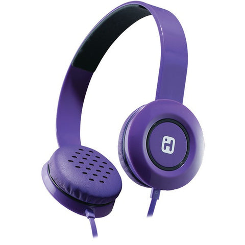IHOME iB35UBC Stereo Headphones with Flat Cable (Purple)