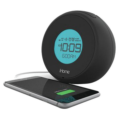 IHOME IBT18BC Bluetooth(R) Dual Alarm Clock with Speakerphone & USB (Black)