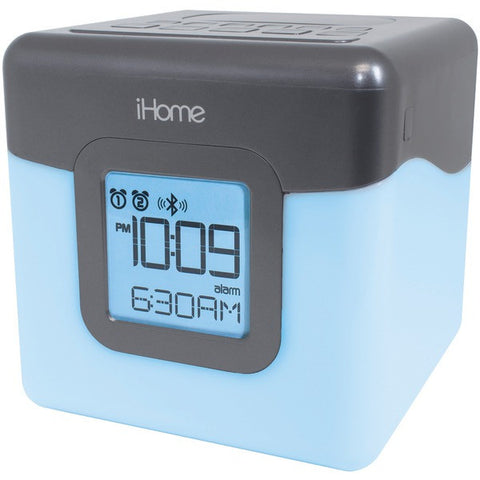 IHOME iBT28GC Bluetooth(R) Color-Changing Dual Alarm Clock FM Radio with USB