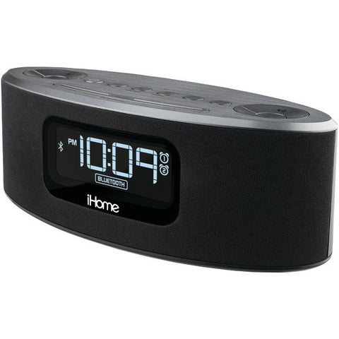 IHOME IBT31GC Bluetooth(R) Stereo FM Clock Radio & Speakerphone with USB Charging (Gunmetal)