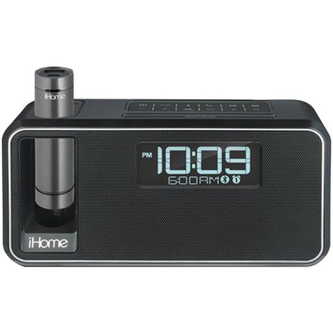 IHOME IKN105BC Dual-Charging Bluetooth(R) Stereo Alarm Clock Radio-Speakerphone with NFC & Removable Power (Black)