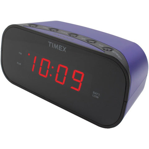 TIMEX T121U Alarm Clock with .7" Red Display (Purple)