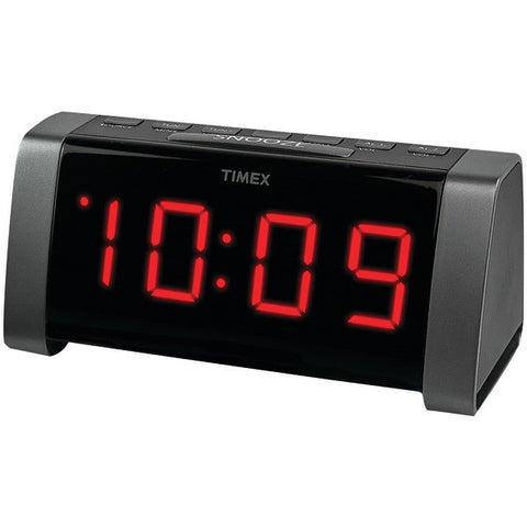 TIMEX T235B AM-FM Dual Alarm Clock Radio with Jumbo 1.8" LED Display & Auxiliary Input (Black)