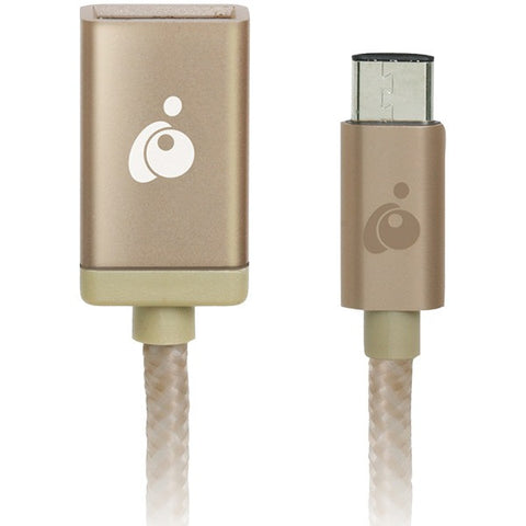 IOGEAR G2LU3CAF10-GLD Charge & Sync USB(TM)-C to USB-A Adapter (Gold)