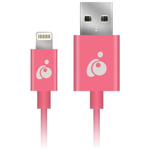 IOGEAR GRUL01-PK Charge & Sync Flip(TM) Lightning(R) to Reversible-USB Cable, 3.3ft (Pink)