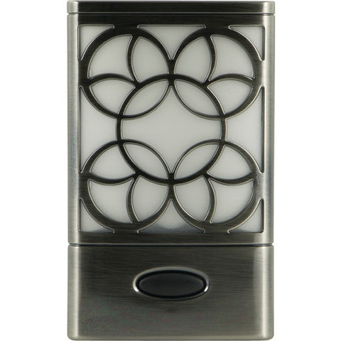 GE 11318 Faux Brushed-Nickel Rechargeable Decorative LED Night-Light