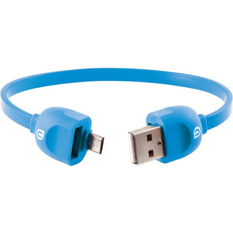 UBER 13162 Lock & Go Micro USB Charge & Sync Bracelet-Style Cable, 7" (Blue)