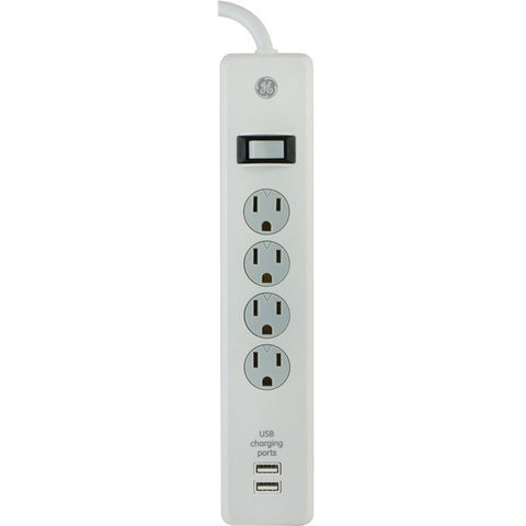 GE 14269 4-Outlet Surge Protector Surge Protector with 2 USB Ports