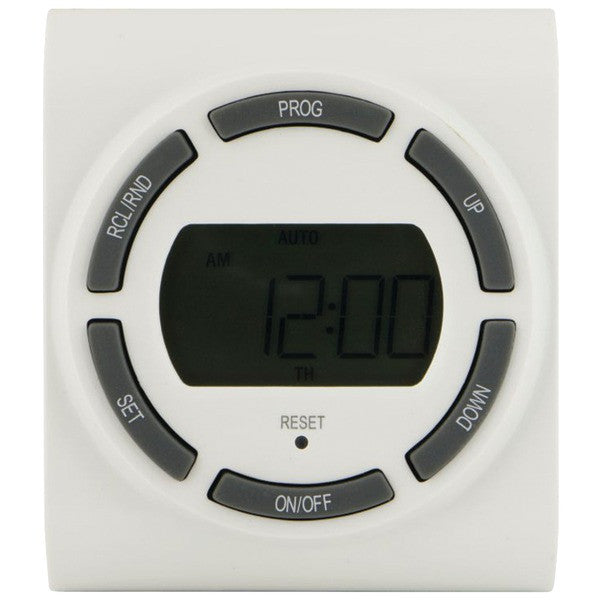 GE 15079 SunSmart(TM) Grounded 7-Day Digital Timer with Random On-off & 2 Outlets