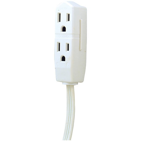 GE JASHEP50669 3-Outlet Grounded Office Cord, 8ft (White)