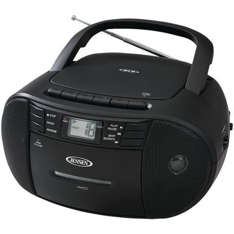 JENSEN CD-545 Portable Stereo CD Player with Cassette Recorder & AM-FM Radio