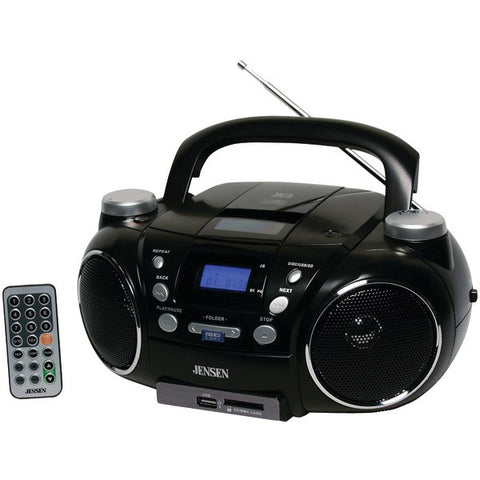 JENSEN CD-750 Portable AM-FM Stereo CD Player with MP3 Encoder-Player
