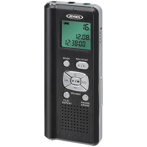 JENSEN DR-115 4GB Digital Voice Recorder with microSD(TM) Card Slot
