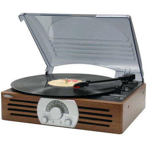 JENSEN JTA-222 3-Speed Stereo Turntable with AM-FM Stereo Radio