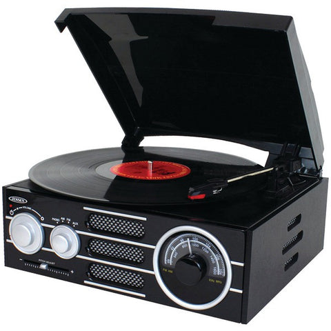 JENSEN JTA300 3-Speed Stereo Turntable with AM-FM Stereo Radio