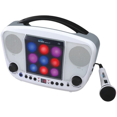 KARAOKE NIGHT KN104 CD+G Karaoke Machine with LED Light Show