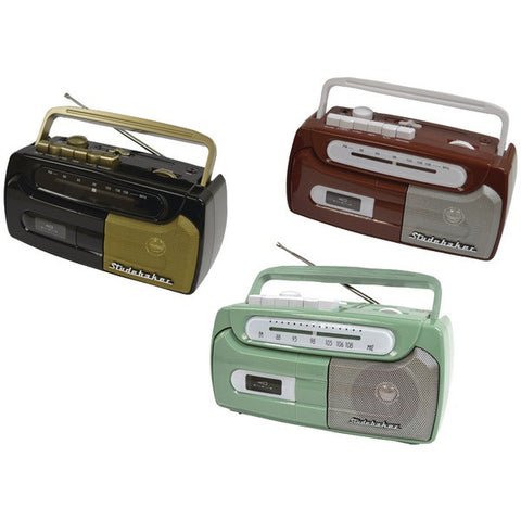STUDEBAKER SB2127BG Portable Cassette Player & Recorder with FM Radio