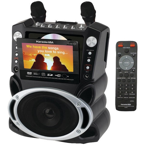 KARAOKE USA GF829 DVD-CD+G-MP3+G Karaoke System with 7" TFT Color Screen