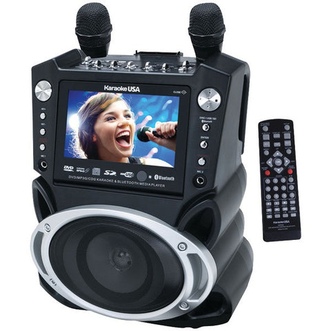 KARAOKE USA GF830 Karaoke System with 7" TFT Color Screen, Record Function & Bluetooth(R)