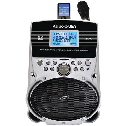 KARAOKE USA SD516 Portable Karaoke MP3 Lyric Player with 3.2" Screen & 100 Songs