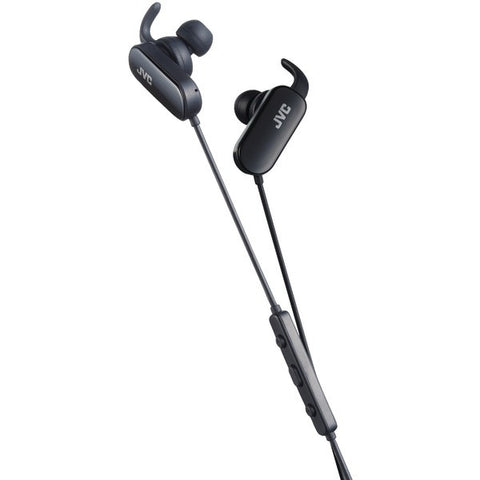 JVC HAEBT5B Bluetooth(R) Exercise Headphones with Microphone (Black)