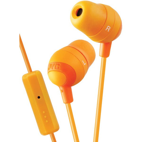 JVC HAFR37D Marshmallow(R) Inner-Ear Earbuds with Microphone & Remote (Orange)