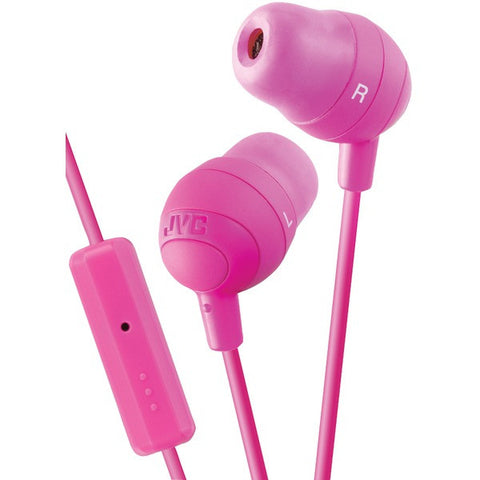 JVC HAFR37P Marshmallow(R) Inner-Ear Earbuds with Microphone & Remote (Pink)
