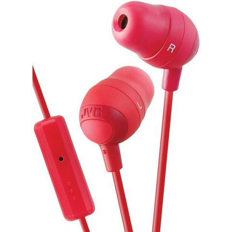 JVC HAFR37R Marshmallow(R) Inner-Ear Earbuds with Microphone & Remote (Red)