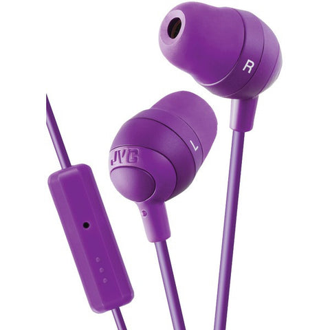 JVC HAFR37V Marshmallow(R) Inner-Ear Earbuds with Microphone & Remote (Violet)