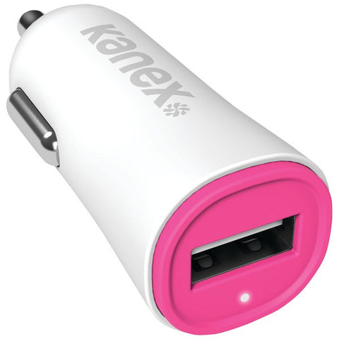 KANEX KCLA1PT24V2PK 2.4-Amp V2 USB Car Charger (Pink)