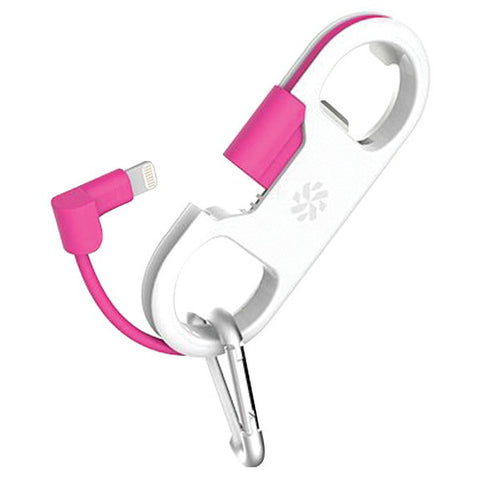 KANEX K8PINKEY01PK GoBuddy(TM) Charge & Sync Cable with Lightning(TM) Connector (White-Pink)