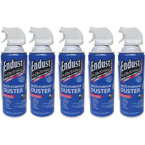 Endust 11384 Electronics Duster 5 Pack (10 Oz; With Bitterant 152)