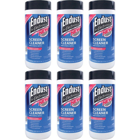 Endust 11506 Lcd And Plasma Monitor Cleaner Pop-up Wipes 6 Pk