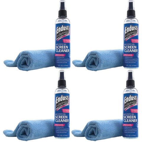 Endust 12275 Lcd And Plasma Screen Gel Cleaner With Microfiber Towel 4 Pk